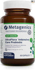 Metagenics UltraFlora Intensive Care Probiotic - 20 Billion CFU Clinically Tested Lactobacillus plantarum 299v* - Supports Digestive Health &amp Bowel Regularity* - Gluten-Free Vegetarian - 60 Capsu