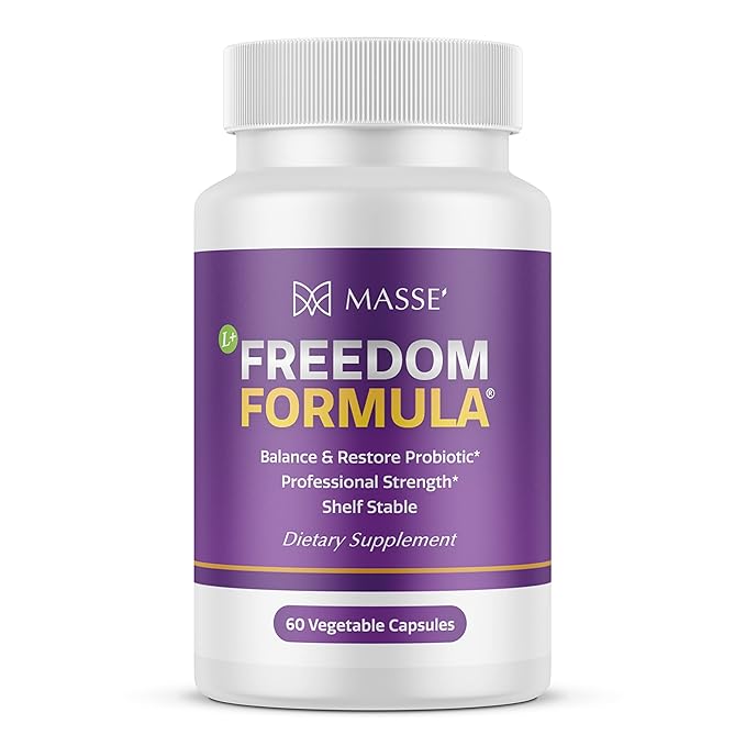 MASSE' Dietary Supplement for Probiotic Balance &amp Restore Formula and Sensitive Skin Face Wash with AcneZero Skin Cleanser