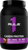 Rule 1 Proteins Casein Protein - 25g Protein and 11g EAAs Per Serving from Slow-Release Micellar Casein for Overnight Recovery and Sustained Delivery Between Meals (2 Pounds Chocolate Peanut Butter)