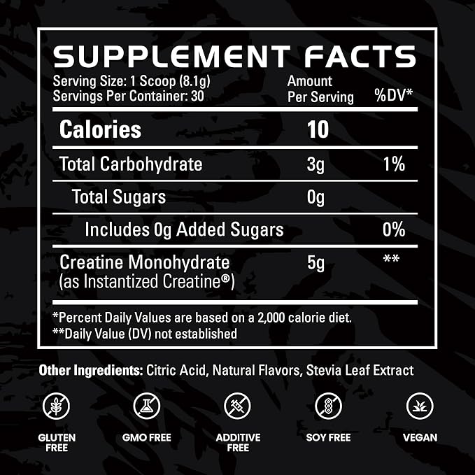 Gains in Bulk Instantized Creatine Monohydrate for Men &amp Women Soluble Pre Workout Powder Supports Muscle Building Strength and Performance Bodybuilding Supplements Sour Raspberry 30 Serving