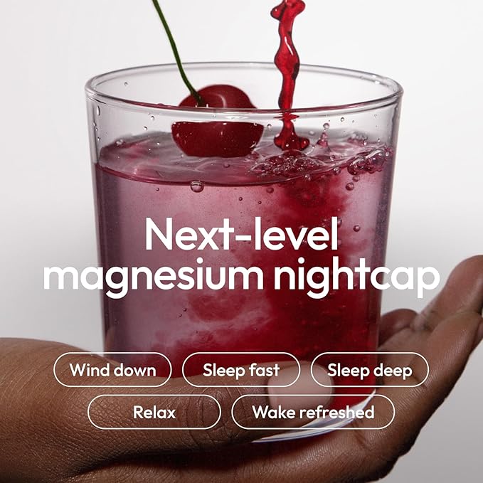 Moon Juice Sleepy Magnesi-Om - Sleep Supplement Powder with Magnesium Glycinate L-Theanine &amp Plant-Based Melatonin Sugar-Free Bedtime Drink Mix for Deep Sleep w/o Grogginess Cherry 35 Servings