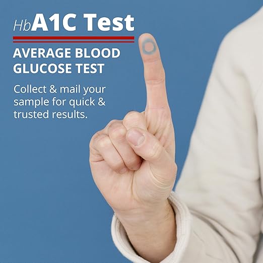 Dr. Boz - Hemoglobin A1C Home Test Kit - Blood Collection Kit with Lab Results - Blood Sugar &amp hbA1c Levels - Lancets Bandages Alcohol Wipe Envelope - Made in the USA - Diabetes Care &amp Self