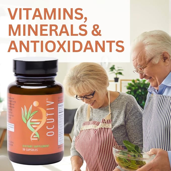 Youngevity Ocutiv™ - Eye Vitamin &amp Mineral Supplement - Contains Vitamin A C E Zinc Bilberry Lutein Lycopene Zeaxanthin Astaxanthin - 30 Capsules