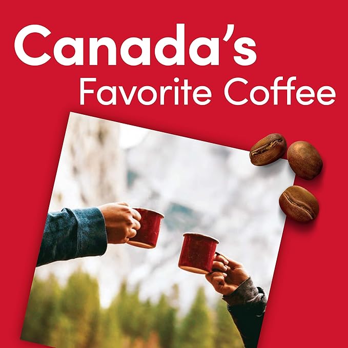 Tim Hortons Maple Flavored Coffee Single-Serve K-Cup Pods Compatible with Keurig Brewers 72ct K-Cups Red 12 Count (Pack of 6)