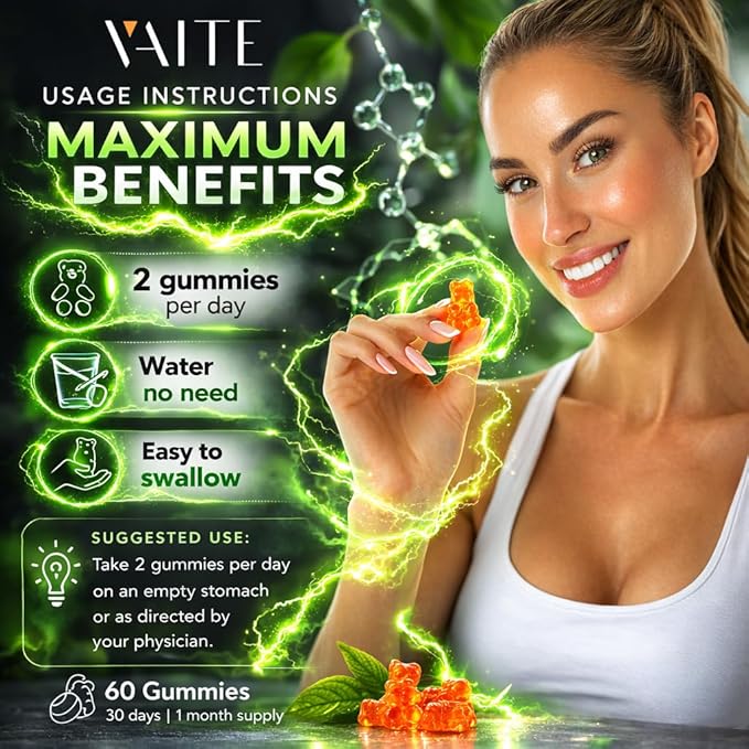 VAITE MSM Supplements for Men &amp Women 2000mg - Joint Support Hair Skin &amp Nails Sulfur Supplement - Vegan Non-GMO Gluten-Free - Skip Hard-to-Swallow Capsules &amp Powder - Easy to Take 60