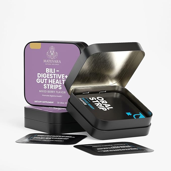 Bili Gut Health Strips |Mixed Berry Quick-Dissolve Oral Strips