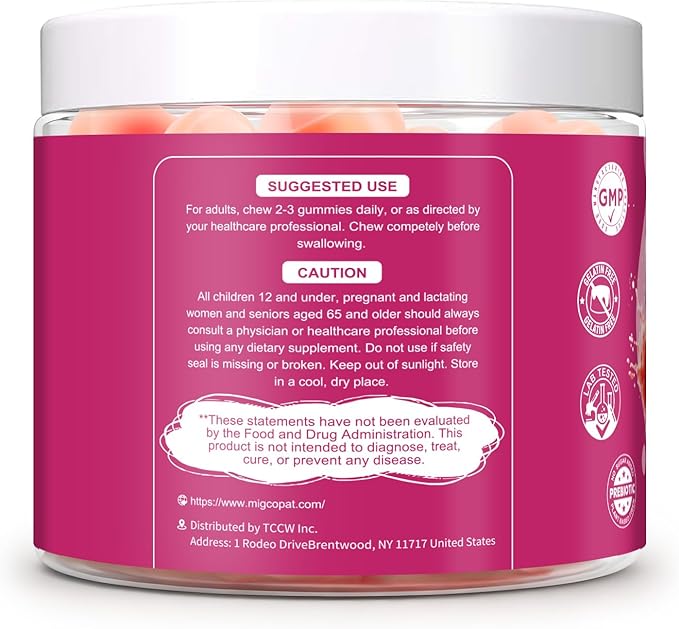 10G Fiber Gummies with Collagen Peptides Hyaluronic Acid Vitamin C ACV &amp 30 Billion CFU Probiotics – Sugar Free Collagen Gummies for Skin Hair &amp Nails – Digestive Support – 120 Cts