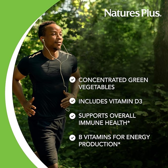 NaturesPlus Source of Life Power Teen - 90 Vegetarian Tablets - Teen Multivitamin with Minerals &amp Whole Foods for Mental Focus Energy Booster - Gluten-Free - 45 Servings