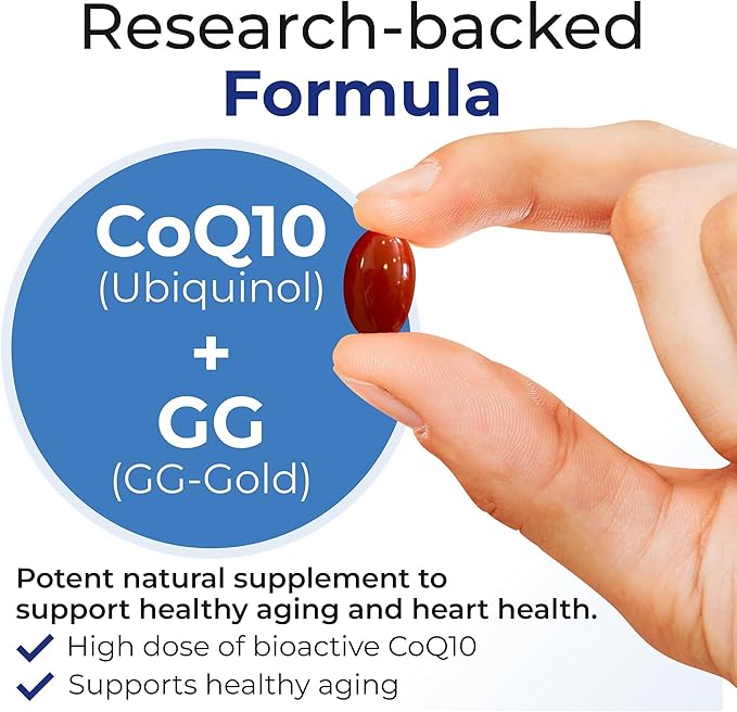 Xtendlife Xtend-Quinol CoQ10 Supplement for Heart Health Cellular Energy and Aging Health - Ubiquinol and GG for CoEnzyme Q10 Production - 60 Day Supply