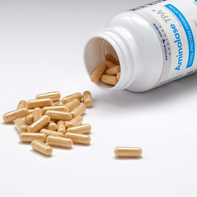 Arthur Andrew Medical - Aminolase TPA Total Protein Assimilation Optimal Protein Absorption and Decreased Gas and Bloating Vegan Non-GMO 90 Capsules