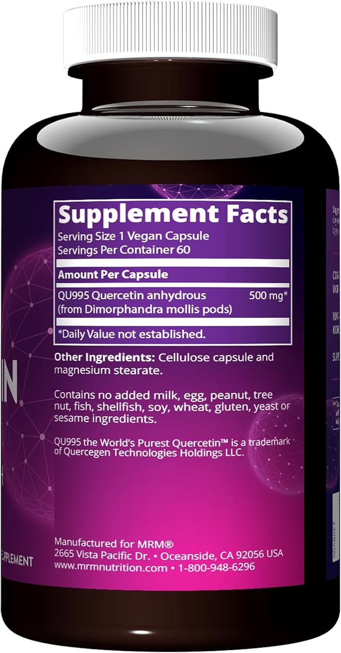 MRM Quercetin 500mg 60 Vegetarian Capsules