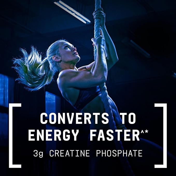 BEYOND RAW GNC Creatine Monophate - 8g Dual-Powered Creatine Powder for High-Intensity Training - AstraGin - Easy to Mix - Gluten-Free &amp Sugar-Free - Blue Raspberry - 30 Servings
