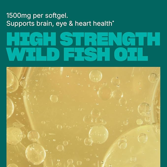Swisse Wild Fish Oil Omega 3 Supplements for Women and Men | EPA DHA Fish Oil Supplements | Odorless - Helps Support Brain Eye and Heart Health | High Strength 1500 mg | 400 Softgel Pills