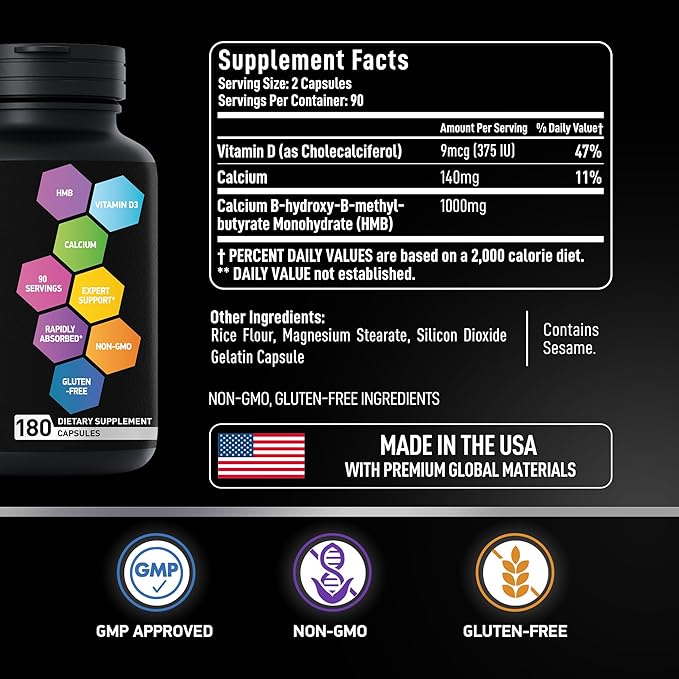 Essential Amino Acids Complex and HMB and Vitamin D3 - Power and Recovery Bundle