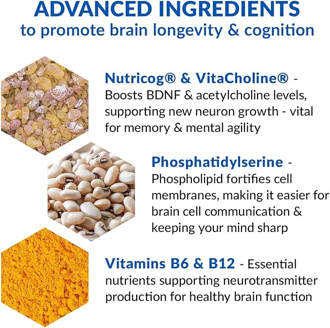 BioTrust Eternal Mind Brain Supplements for Memory &amp Focus - Sharpen Mental Agility Recall &amp Concentration with Age - Clinically Studied Supplement for Longevity &amp Cognition - 30 Servings