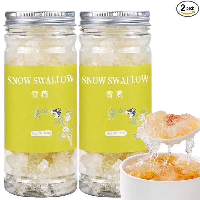 Wanhua Hall Snow Swallow 300g/10.6oz - Natural Wild Tragacanth Gum Plant-Based Dessert Ingredient Good With Peach Gum 雪燕