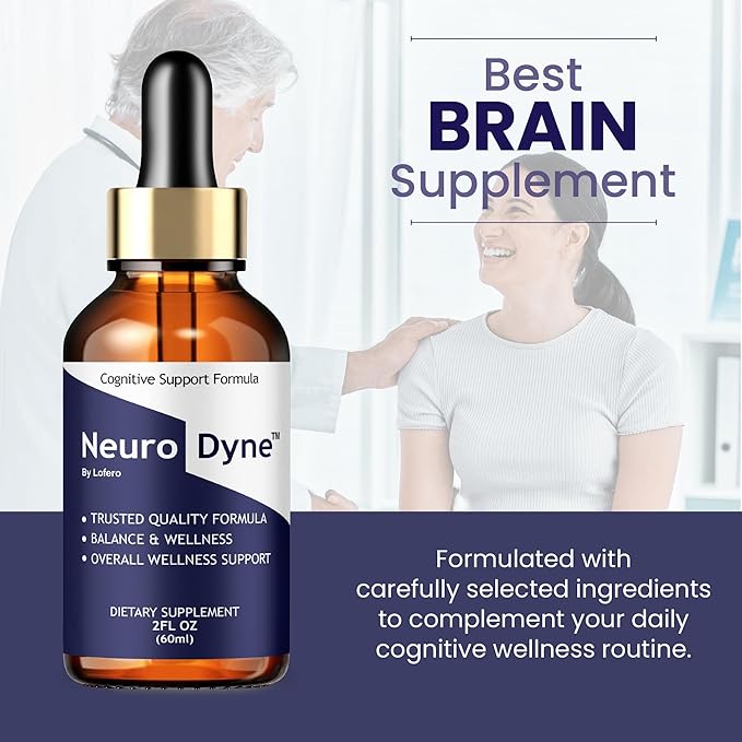 (2 Pack) NeuroDyne Drops NeuroDyne Supplement Memory &amp Focus Mind Energy Health Support Natural Formula Neuro Dyne Liquid Overall Wellness Support Nootropic Clarity Vitamin - Made in USA (4 oz)