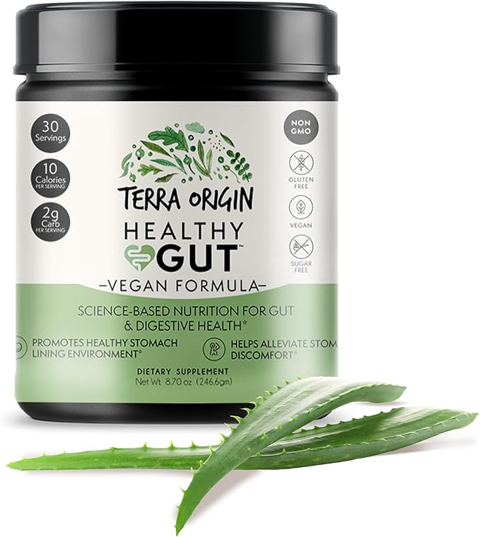 Healthy Gut Vegan Formula | with L-Glutamine and Clinically Proven ingredients | Supports Gut Permeability gastrointestinal Support Helps Alleviate Stomach discomfort and Boost Immunity*