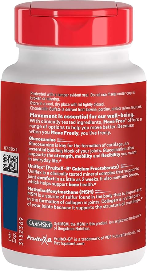 Schiff Move Free Advanced Tablets Plus 1500mg MSM - 120 Coated Tablets Pack of 3