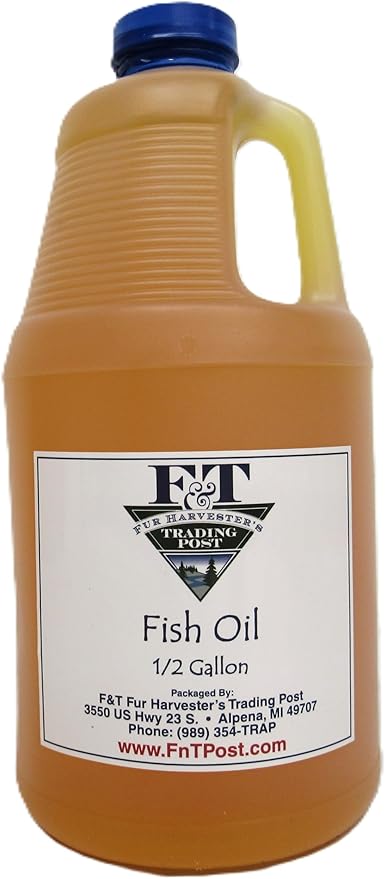Fish Oil - Pure Fresh Pressed Oil 1/2 Gallon Jug Lure Scent