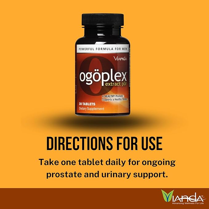 Ogoplex® | Men's Prostate Support Health Supplement with Graminex® Swedish Flower Pollen Saw Palmetto Phytosterols &amp Lycopene - 1 A Day - 30 Tablets (3 Pack)