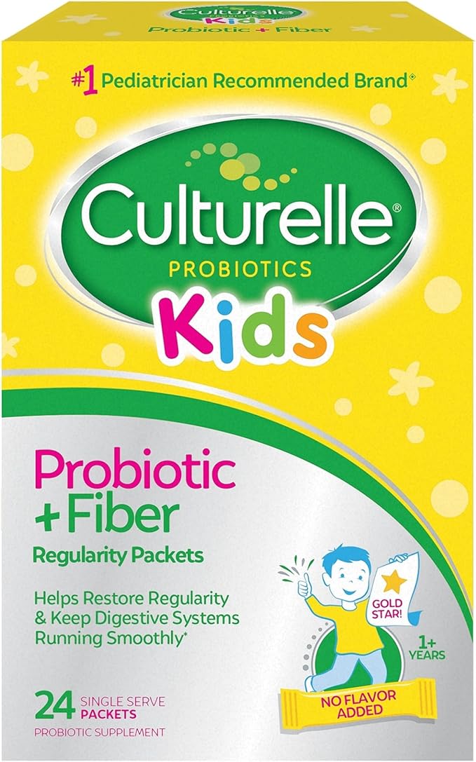 Culturelle Kids Probiotic Packets (Ages 3+) 24 Count &amp Daily Probiotic Gummies (Ages 3+) 60 Count - Digestive &amp Immune Health