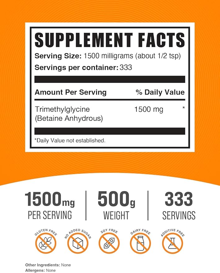 BulkSupplements Trimethylglycine (TMG) 500g + Creatine 500g Bundle