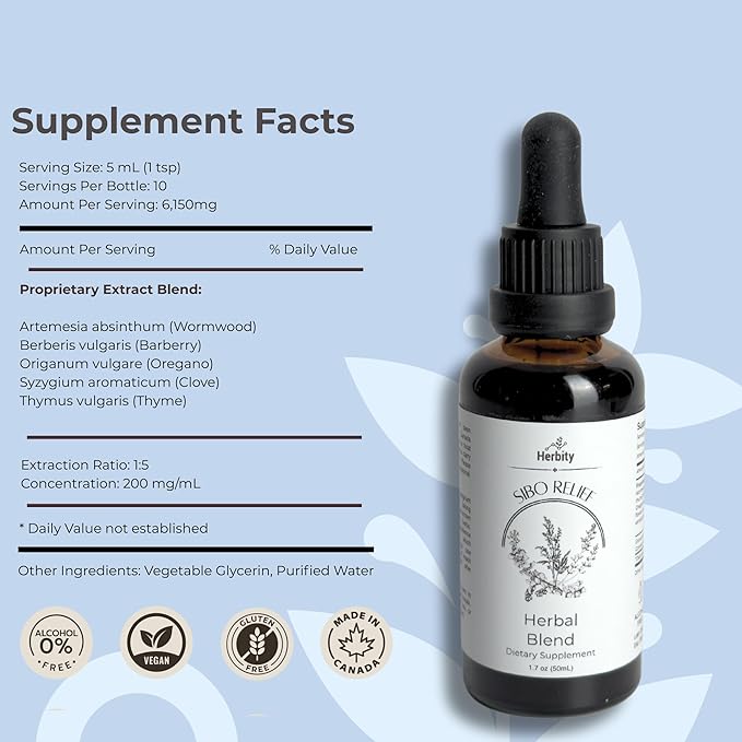 Gut Health &amp Digestion Drops – Natural Bitters for Digestion with Berberis Wormwood &amp Clove – Stomach Soothe &amp Gut Cleanse Support for Women &amp Men | 1.7 oz