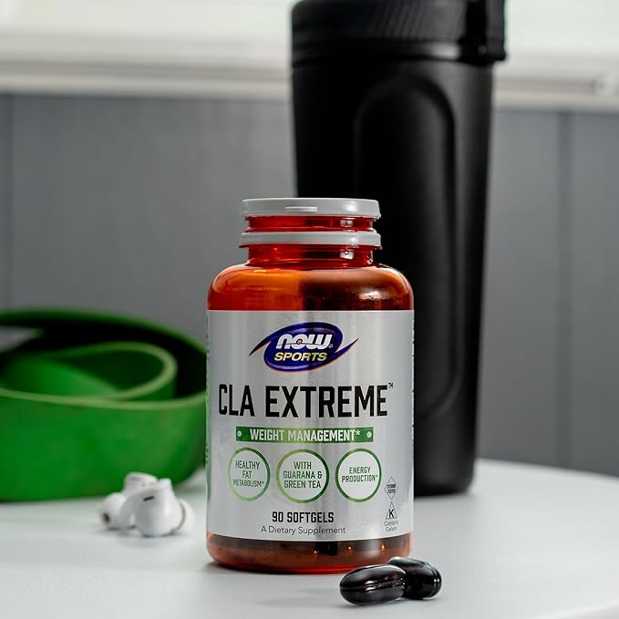 NOW Foods Sports Nutrition CLA Extreme™ (Conjugated Linoleic Acid) With Guarana &amp Green Tea 90 Softgels