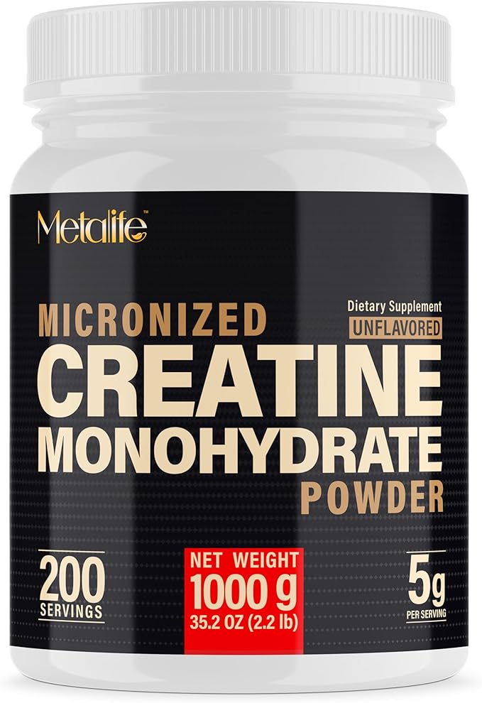 100% Pure Creatine Monohydrate Powder Canada-Made 1000 g (200 Servings) Micronized Powder Muscle Growth Unflavored Ideal for Athletes &amp Fitness Enthusiasts Third party lab tested Vegan