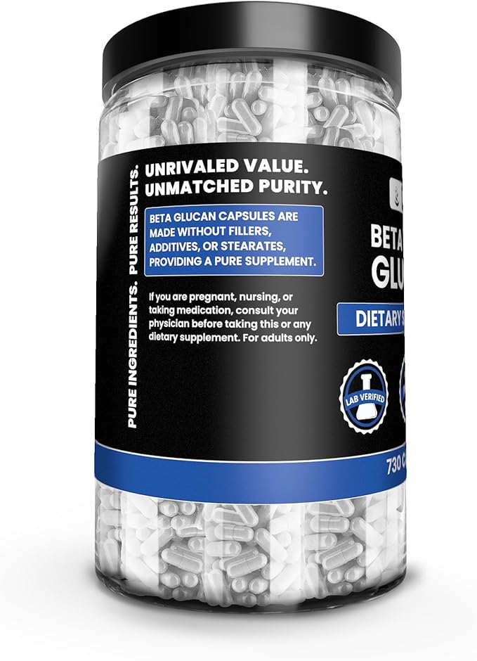 Pure Original Ingredients Beta Glucan 13/16 (730 Count) No Magnesium Or Rice Fillers Always Pure