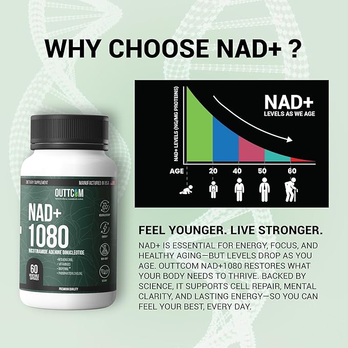 NAD+ Supplement w/Resveratrol B12 Phosphatidylcholine &amp Bioperine – 900mg NAD+ Capsule 60 Vegan Non-GMO Gluten-Free Capsules – Cellular Energy Bioavailability NAD+ &amp NMN Alternative