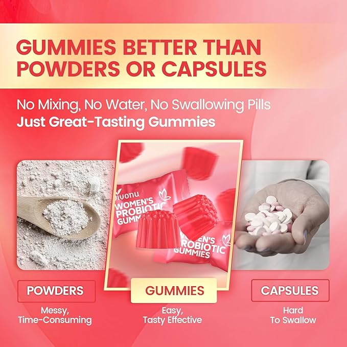 VivoNu Viginal Probiotics for WomenWomen Probiotic GummiesFeminine Balance GummiesPrebiotic Gummy Probiotics for Woman Vaginigal HealthYeast Ph Balance(60 Cranberry+60 Green Apple+60 Pineapple)