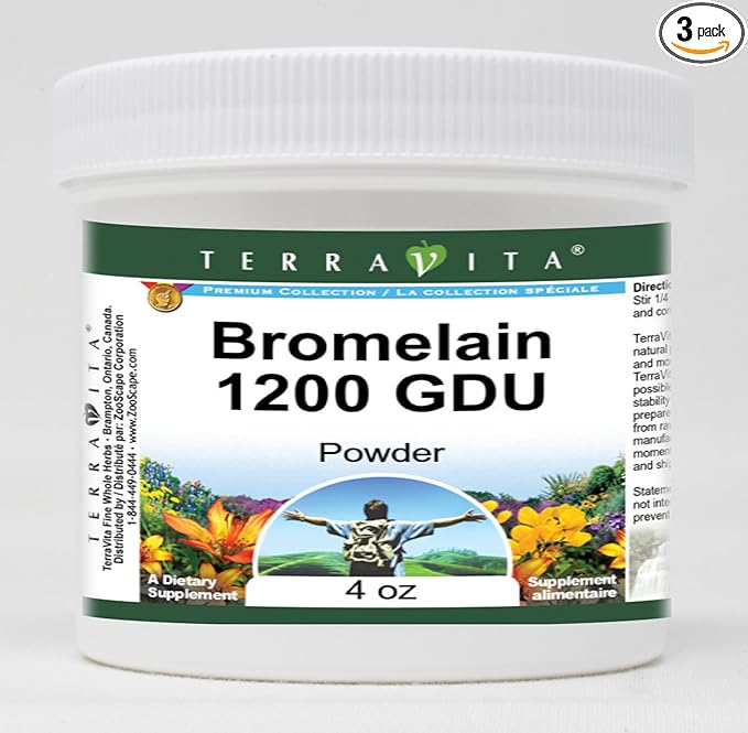 Bromelain 1200 GDU Powder (4 oz ZIN: 519380) - 3 Pack