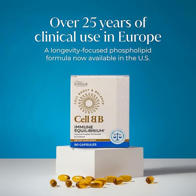 CellBB Immune Equilibrium – Animal-Derived Bioactive Phospholipids from Fertilized Eggs for Cellular Repair Anti-Aging and Immune Support 10x Liposomal Absorption 90 Capsules