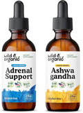 Wild &amp Organic Adrenal Support Tincture 2 fl oz &amp Ashwagandha Tincture 2 fl oz