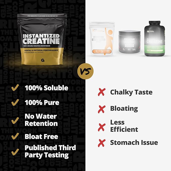 Gains in Bulk Intantized Creatine Bundle Soluble Pre Workout Powder Supports Muscle Building Strength and Performance Unflavored and Raspberry 60 Servings