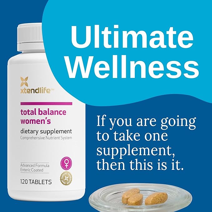 Xtendlife Total Balance Women's Multivitamin for Immune Heart Digestive &amp Cellular Health - - Daily Support - 70+ Nutrients &amp Minerals - 30 Day Supply