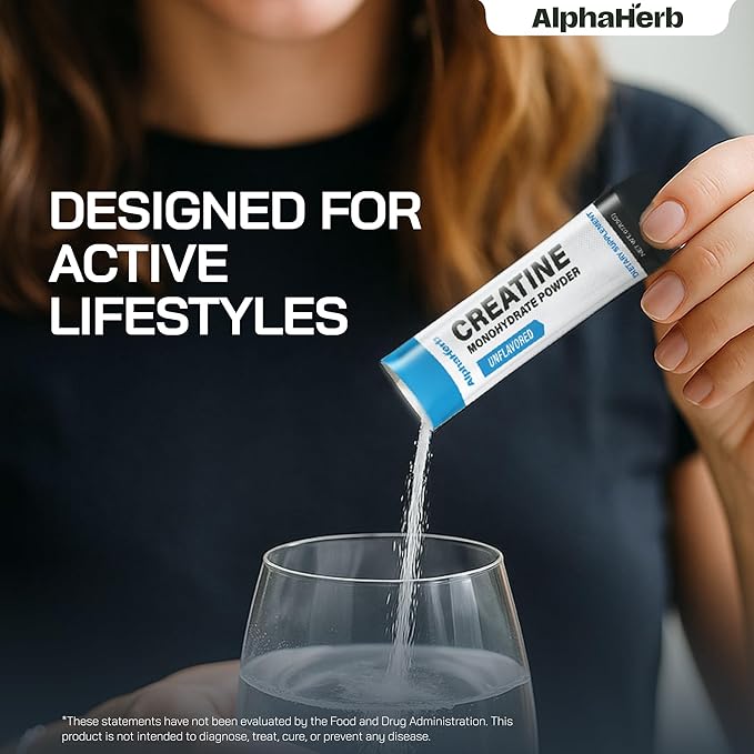 Creatine Monohydrate Powder – Creapure® German-Sourced Unflavoured 30 Stick Creatine Packs 5000mg Each | No Sugar No Fillers Gluten-Free