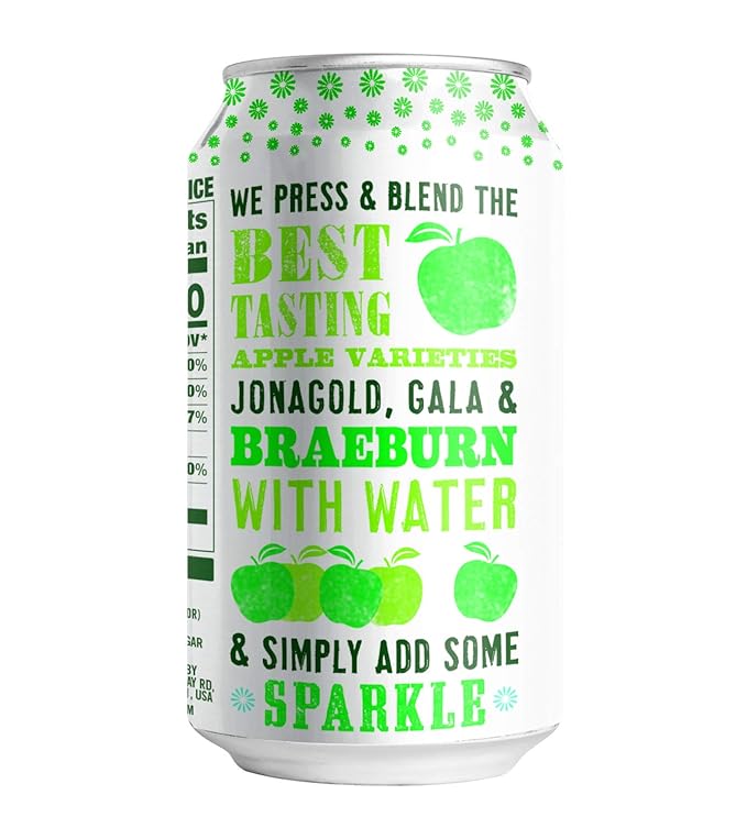 Cawston Press Sparkling Cloudy Apple Juice 11.15 Ounce Cans (Pack of 24)