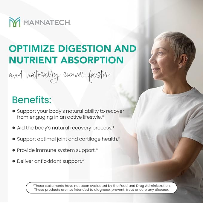 BounceBack by Mannatech with Proteolytic Enzyme Blend Phytosterol Blend and Turmeric Extract Supports Optimal Joint &amp Cartilage Health 60 Capsules