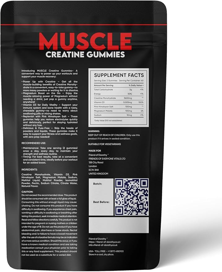 Muscle &amp Vitality Bundle Build Muscle and Support Male Vitality - 60 Muscle Gummies &amp 60 Daddy Capsules