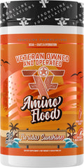 Amino Flood from Frontline Formulations - BCAA + EAA Recovery &amp Hydration Formula – Muscle Support Electrolytes &amp Endurance – Amino Acid Supplement for Intra &amp Post Workout Florida Sunshi