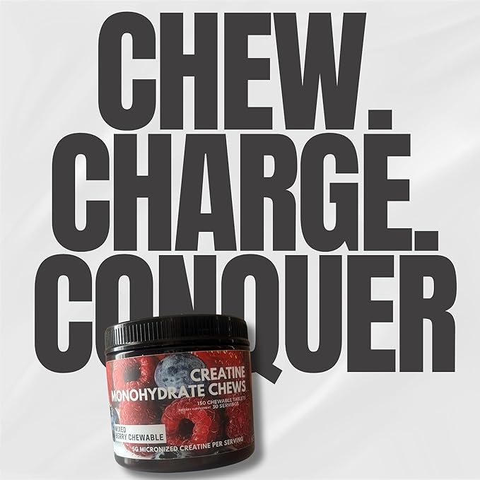 Ketostat Creatine Tablet Chews 150ct 5G Micronized Monohydrate Sour Candy Mixed Berry Flavor