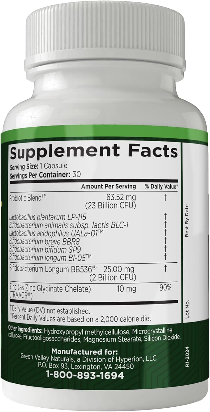 ComfortPro™ Daily Probiotics for Digestive Health | Constipation Relief &amp Bloating Support for Women &amp Men | Gut Cleanse with Zinc | Helps Reduce Gas &amp Promotes Digestive Regularity | Vall
