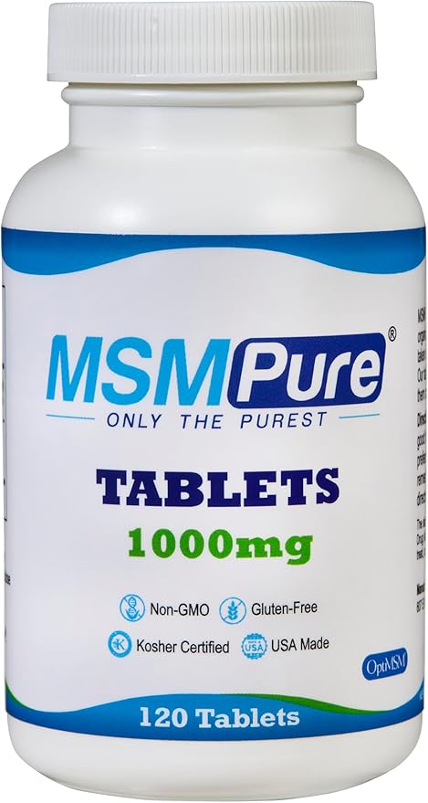 KALA HEALTH MSMPure MSM Tablets 120 Count and MSM Gel with Organic Aloe 8oz Bundle