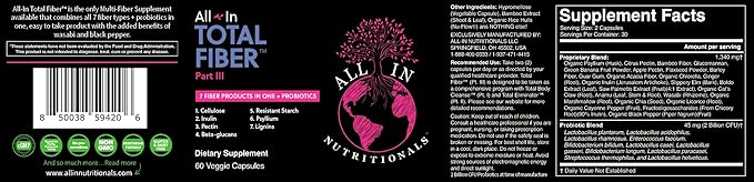 All In Nutritionals Total Fiber Capsule