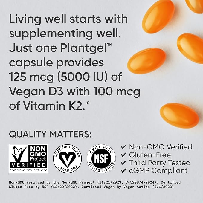 Sports Research Triple Strength Omega 3 Fish Oil 1250mg EPA &amp DHA from Wild Alaska Pollock Burpless Supplement Sustainably Sourced and Vitamin D3 K2 with Coconut Oil Plant Based Vegan Certified