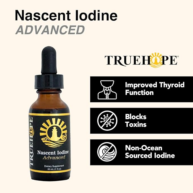 Pure Nascent Iodine Liquid Supplement - Potent Tincture Fast-Absorbing No Fillers Binders or Additives Pure Nascent Iodine Advanced 2% Drops 1 Fl Oz 30 ml