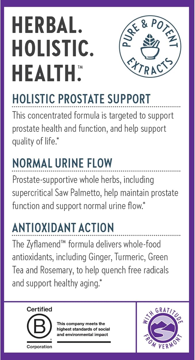 New Chapter Prostate Supplement Zyflamend Prostate with Saw Palmetto + Pumpkin Seed Oil + Turmeric for Prostate Health Vegetarian Capsule 60 Count